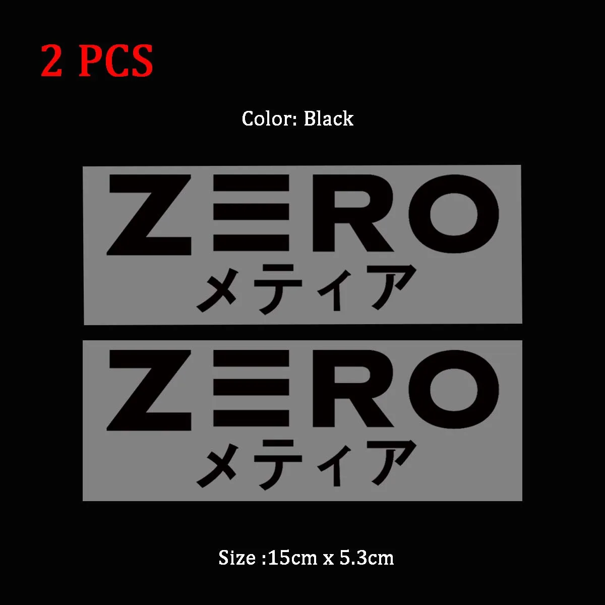 JDM Zero Reflective Motorcycle Sticker Waterproof Vinyl Decal for Scooter Fuel Tank Helmet Side Body Modification Badge