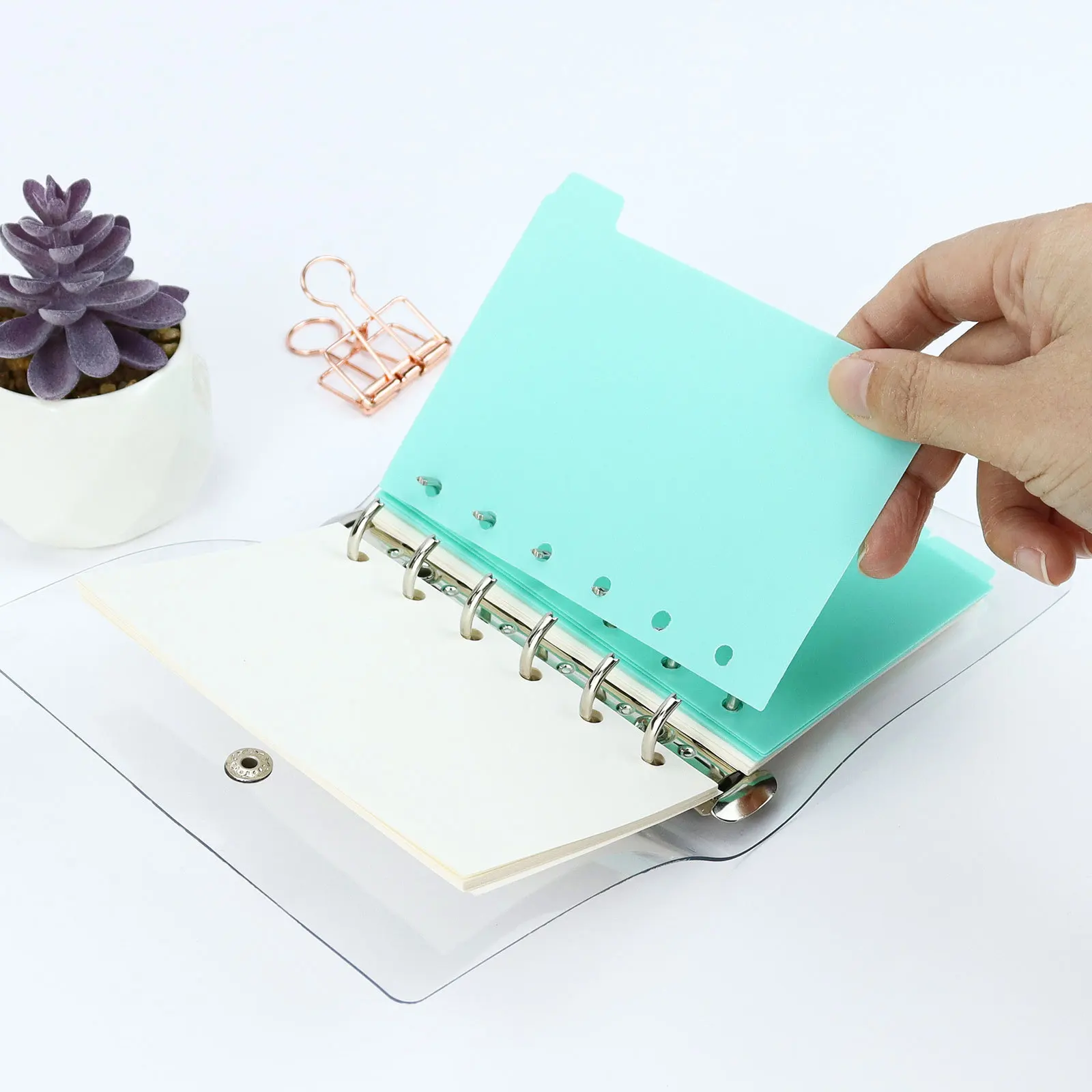 

A7 Plastic Loose Leaf Binder Dividers For Notebook Index Journal Planner Inserts File Organization Subject Dividers