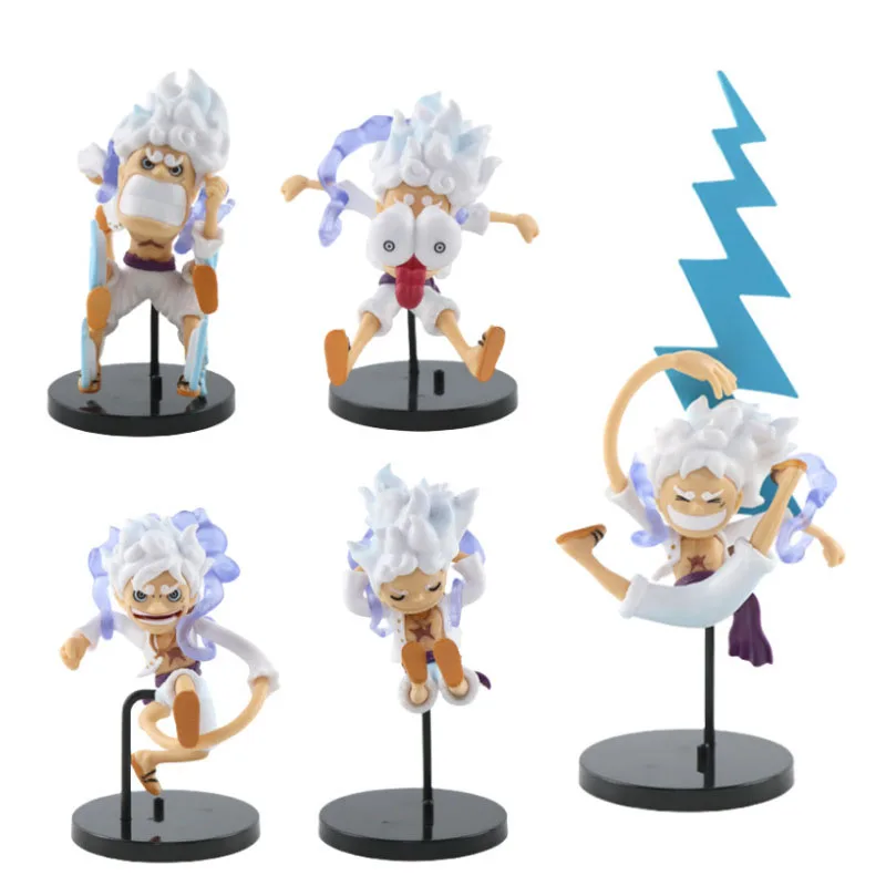 

6 шт./компл., цельные аниме Q версия GEAR5 Sun God Nika Luffy, фигурки героев, украшение комнаты, коллекция ПВХ, модель куклы, игрушки