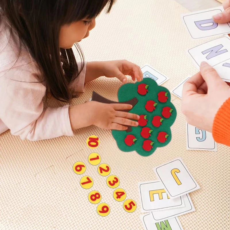 ชุดตัวต่อผลไม้ 1 ชุด ทำจากผ้าสักหลาด รูปทรงแอปเปิ้ล ลูกแพร์ ส้ม พีช มีหลายแบบให้เลือก ฝึกการรับรู้สีและรูปร่าง วัสดุผ้าไม่ทอ อุปกรณ์เสริมการเรียนรู้สำหรับเด็กเล็ก ZYF