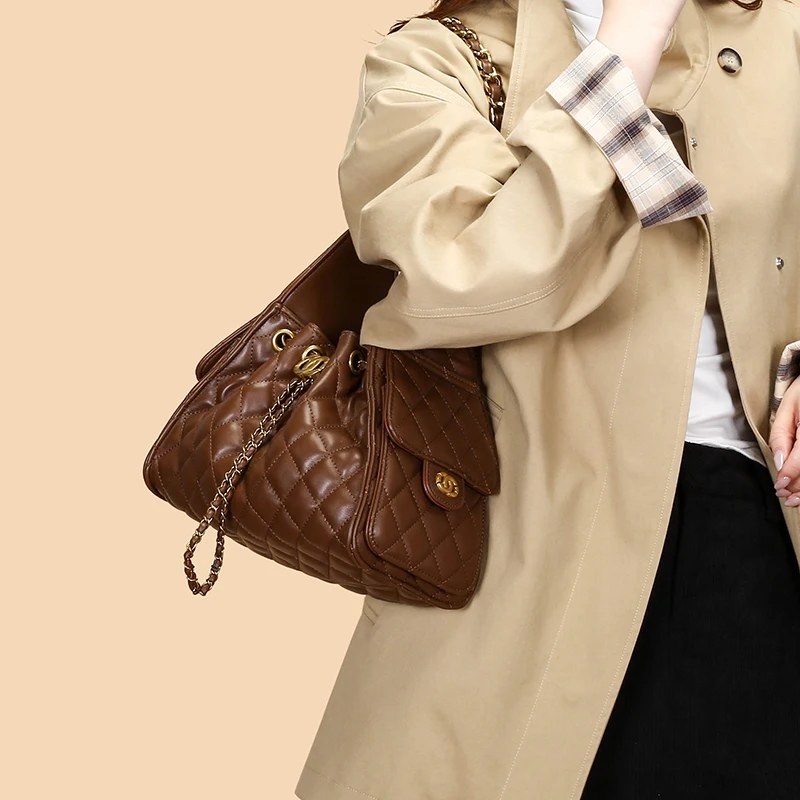 Borsa a tracolla da donna reale imperiale premium Borsa a tracolla di lusso in pelle vintage di fascia alta