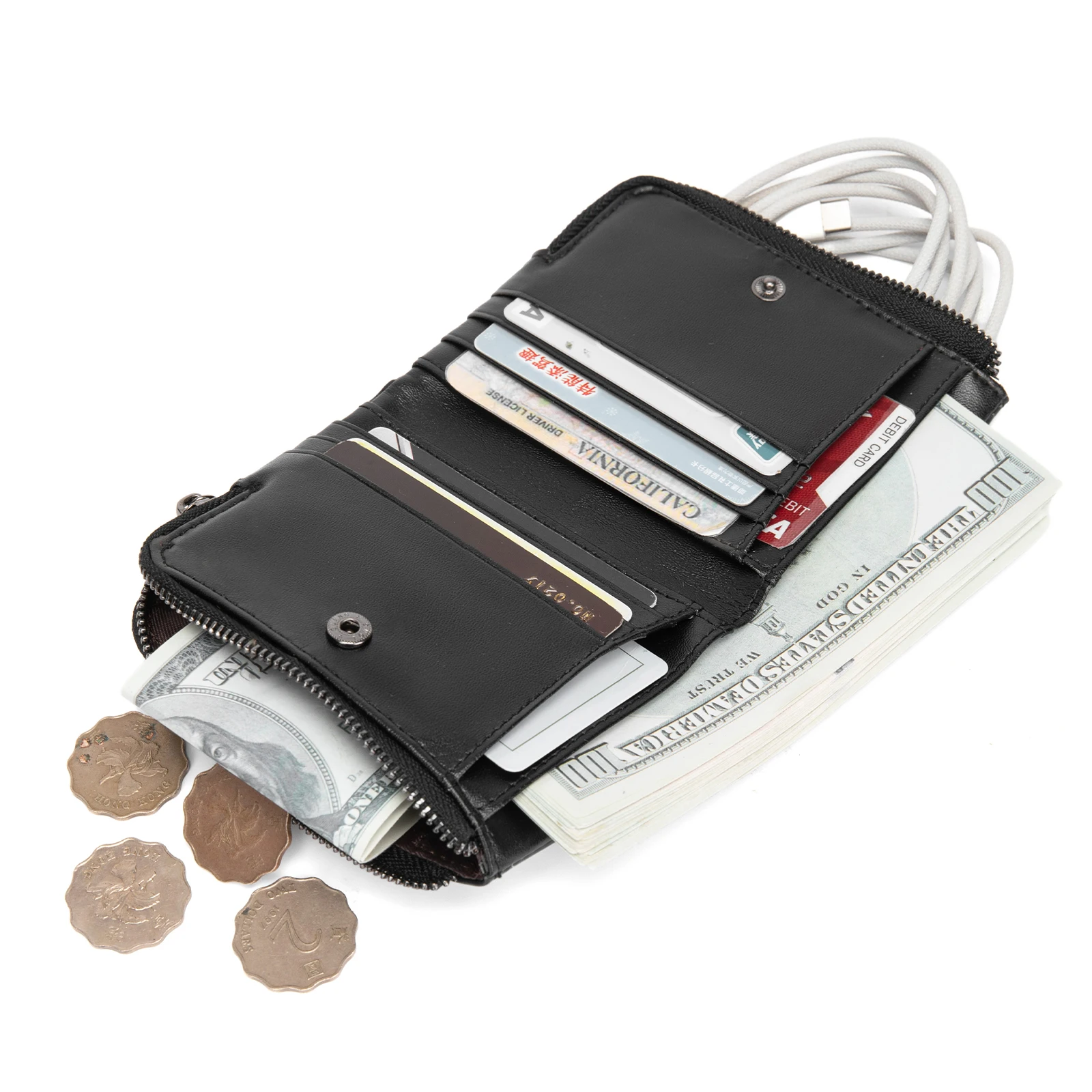 

Pomelo лучший классический стильный кошелек из натуральной кожи, мужские кошельки, короткий мужской кошелек с держателем для карт, мужской модный кошелек высокого качества