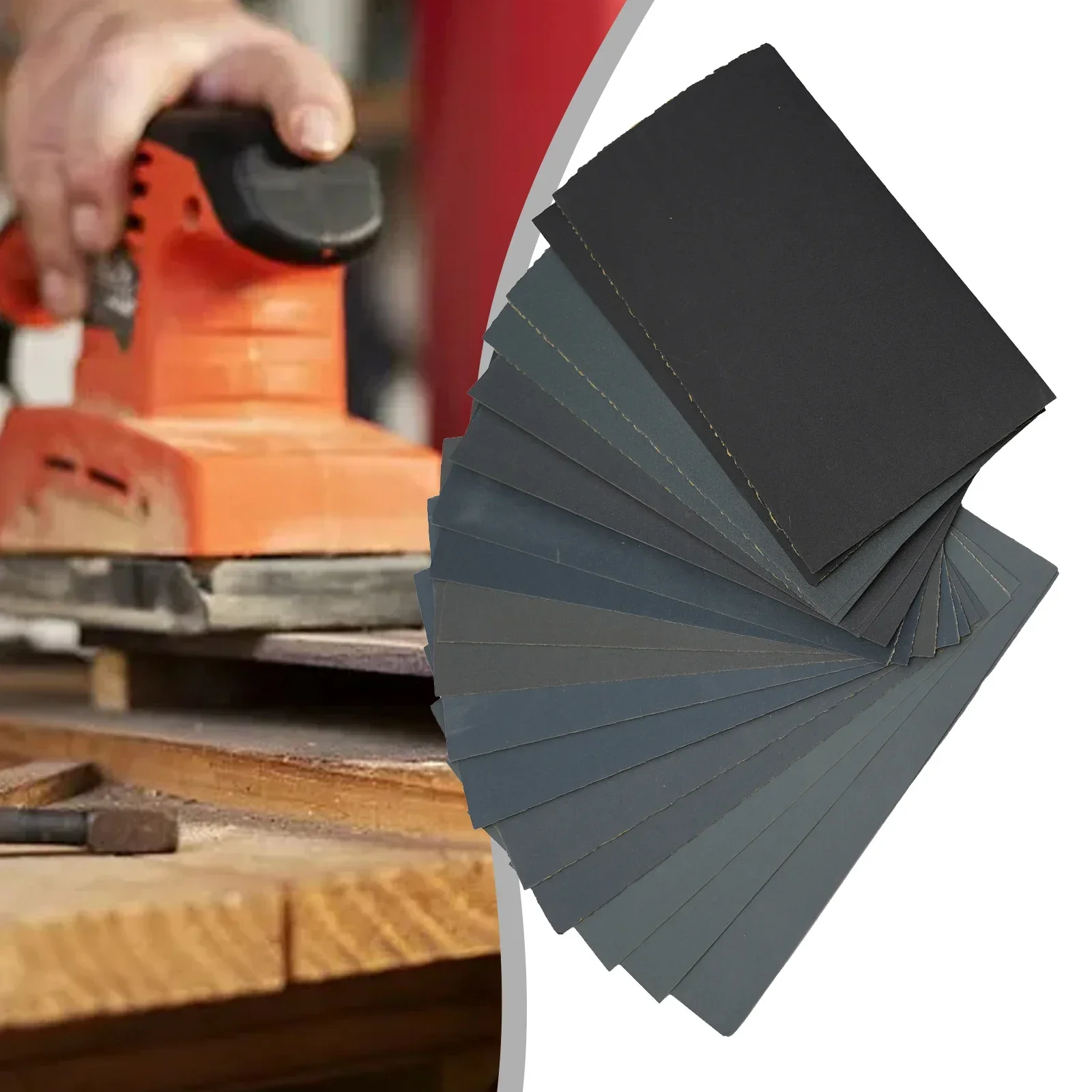 9 Sizes Sandpaper Car Body Ceramic Glass Grit 1000 Headlight Kens 1500 Plastic 18pcs/Set Silicon Carbide Stone