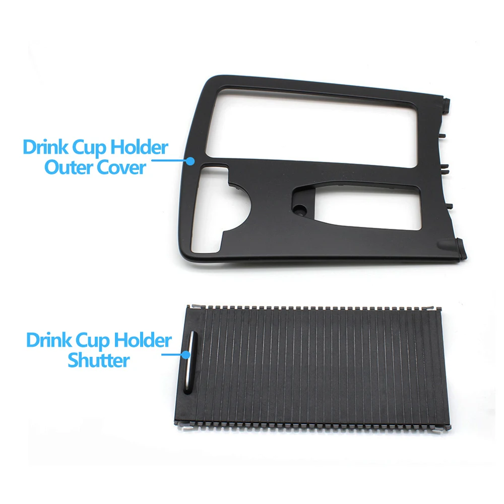 Car Central Armrest Drink Cup Holder Roller Shutter Frame Panel For Mercedes Benz W204 C C180 C200 C220 E W207 W212 E260 E300