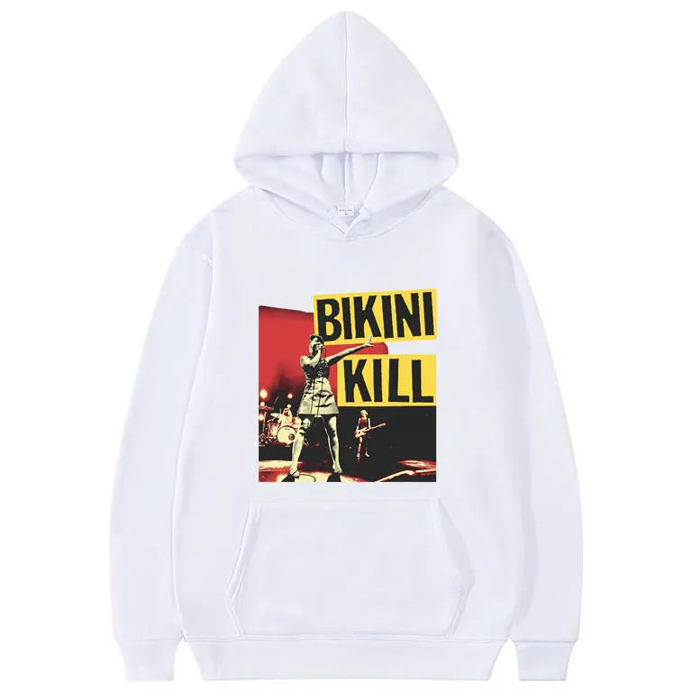 Punk Rock Band Bikini Kill Graphic Print Hoodie Riot Grrrl Kathleen Hanna Sweatshirt Men Women Casual Oversized Pullover Hoodies