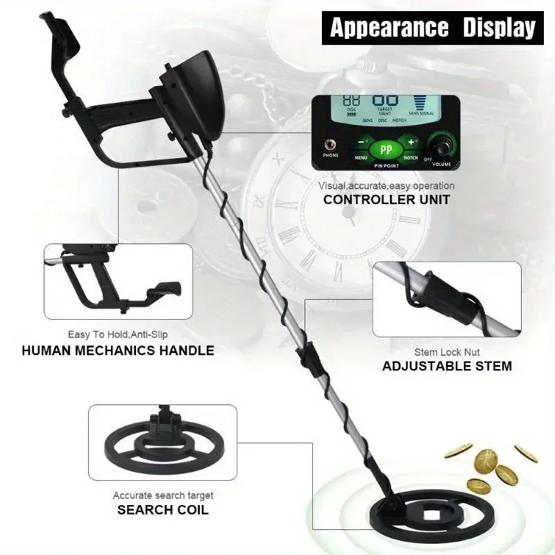 MD-4090 Professional Metal Detector Underground Gold Detector High Accuracy Metal Finder Waterproof Search Coil Seeker Treasure