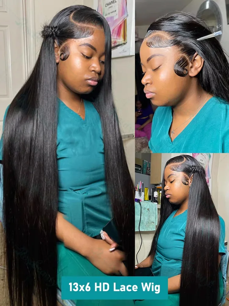 30 inch 13x4 Lace Front Wig Human Hair Straight 13x6 Hd Lace Frontal Wig Brazilian Straight Wigs 100% Human Hair