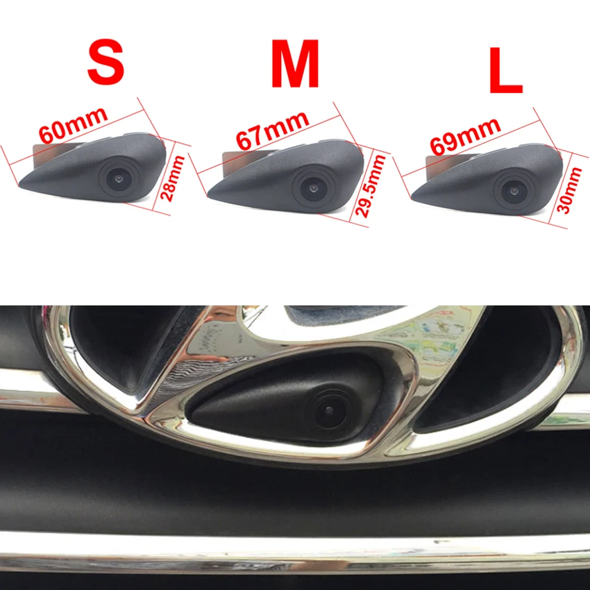 170° AHD HD CCD Night Vision 1080P Car Front View Logo Camera For Hyundai Elantra Verna Solaris Tucson IX35 Santa Fe I20 I30 I40