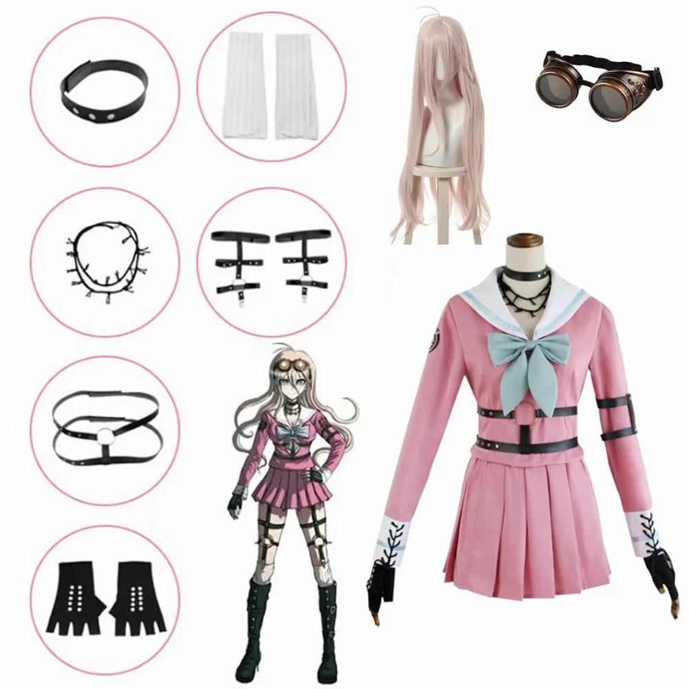 

Аниме Danganronpa V3 Miu Iruma костюмы для косплея женское платье униформа для девочек одежда и парик