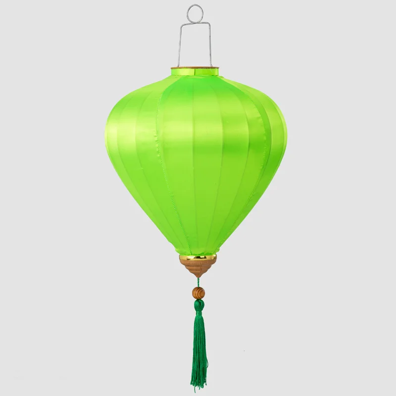 Solid Color Vintage Mid-autumn Silk Lanterns Japan Chinese Vietnam Lantern Floral Pattern Lantern for Festival Party Outdoor