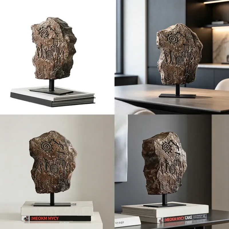 Wabi-sabi Nostalgia Original Graffiti Ornament for Exhibition Hall Hotel Gallery Model Room Decoration Art Home Crafts