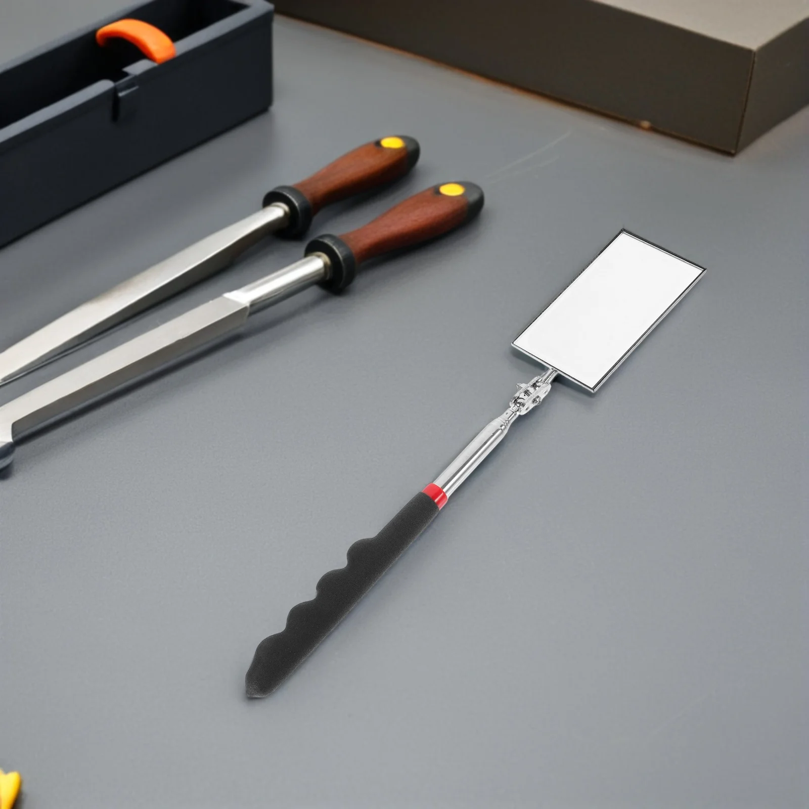 قطعتان من مرآة فحص تصغير قابلة للتعديل لإصلاح السيارات والأنشطة الخارجية مع عاكس بصري للسيارة ذو رؤية واضحة