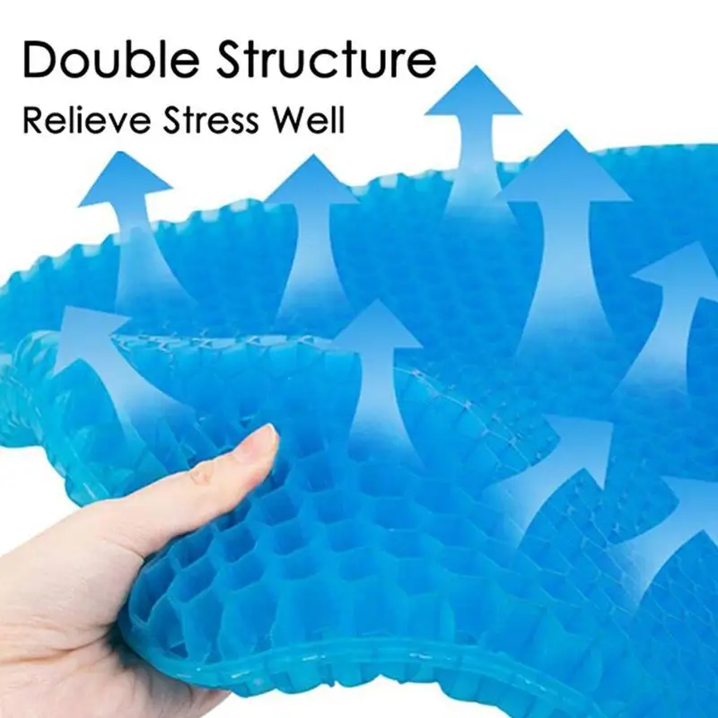 Motorcycle Gel Seat Cushion Breathable Heat Insulation Air Pad Cover Anti Slip Sunscreen Seat Cover Shock Absorption Four Season image 5