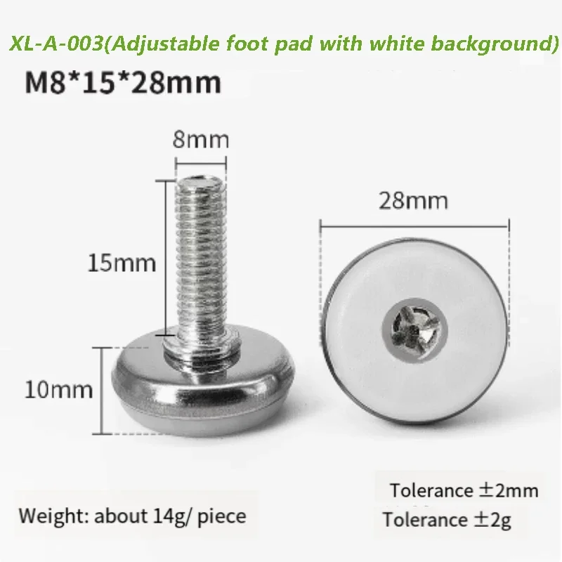 M8 Stelvoet Schroef Op Type PP Plastic Meubilair Tafel Stoel Bankpoot Antislipvoeten Verstelbare Leveler Basisbout Pad