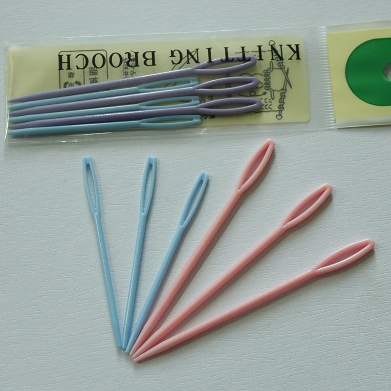 6pcs 7/9cm Plastic Weave Education Sewing Knitting Cross Stitch Knit Needle Accessories