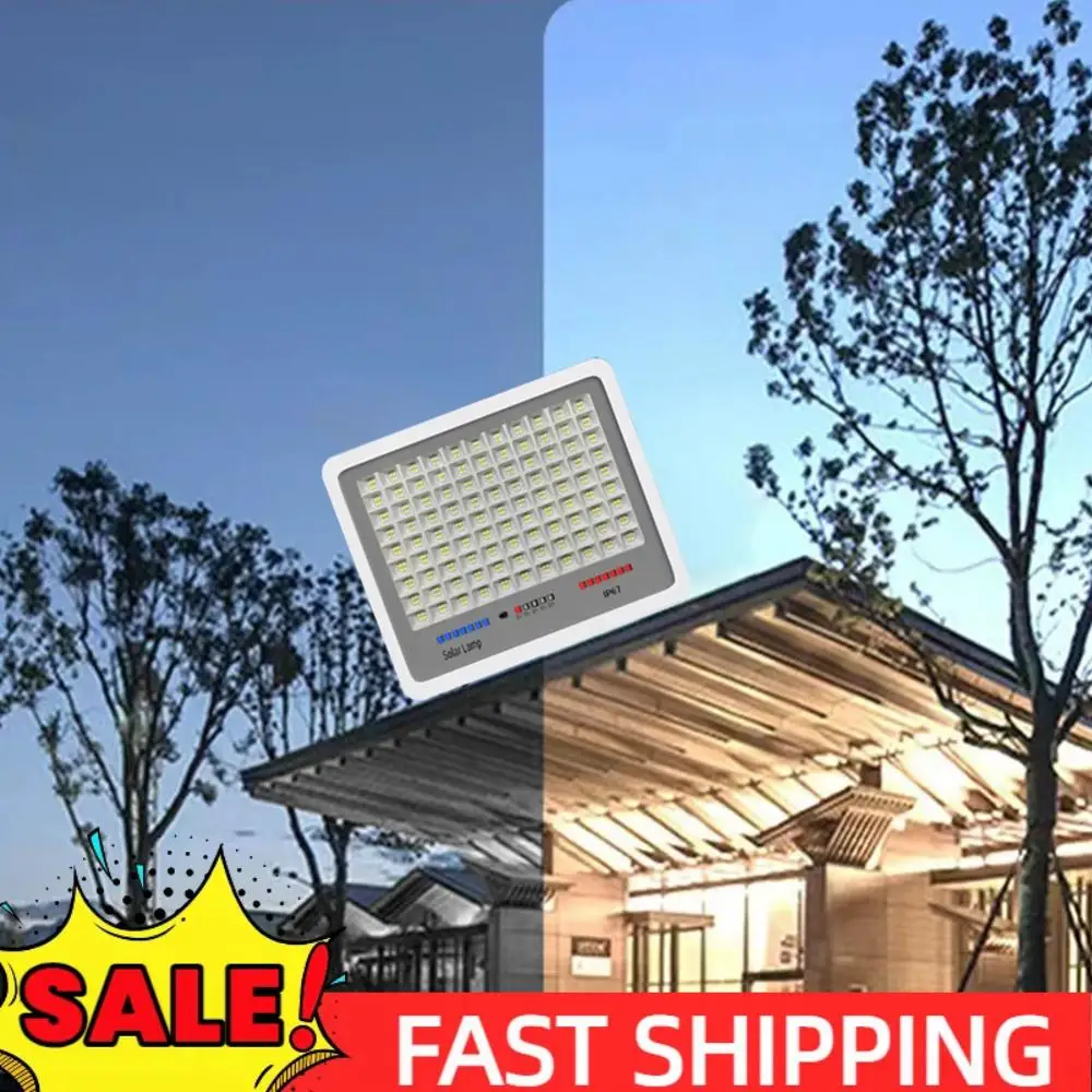 Solar Powered LED Flood Light IP67 Waterproof Outdoor Wall Floodlight Auto-On Outdoor Wall Lamp Multi Modes for Garden Courtyard