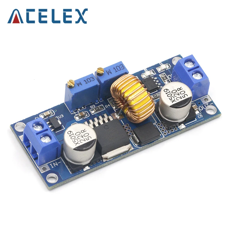 CC/CV 5A Lithium Charger Board XL4015 Adjustable 6-38V To 1.25-36V DC Step Down Power Supply Buck Module