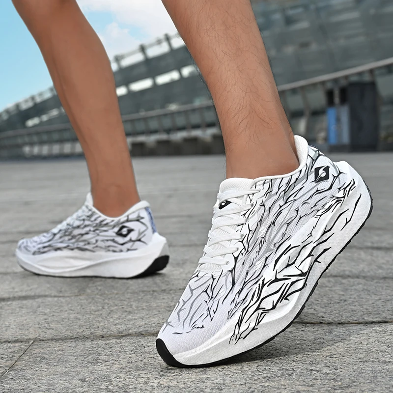 

2025 New men's and women's luminous ultra-light sports shoes anti-slip and shock-absorbing student racing running shoes
