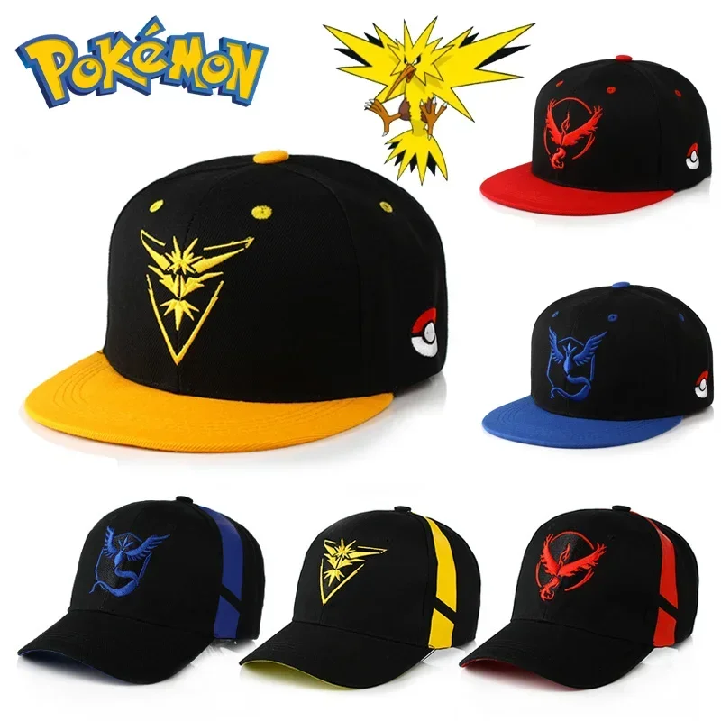 Pokemon Zapdos Articuno Men Women Baseball Caps Adjustable Casual Embroidered Anime Cotton Sun Hat Unisex Solid Color Visor Hats