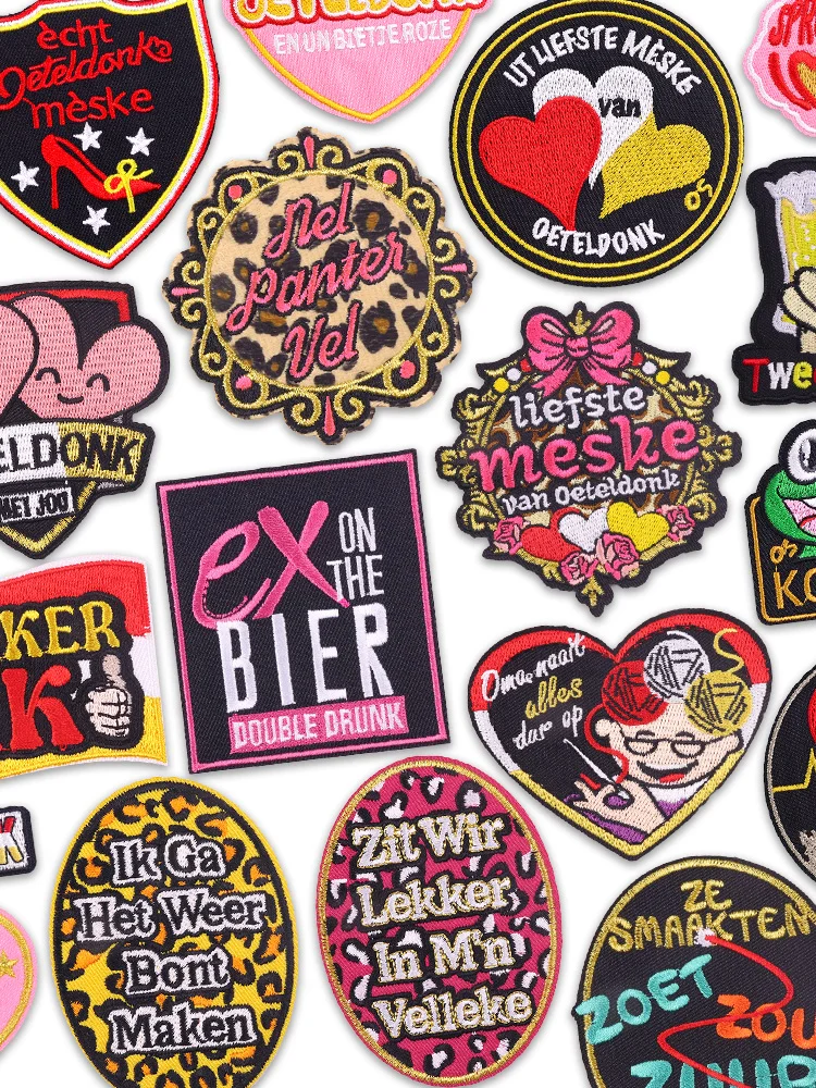 Oeteldonk Carnaval geborduurde badge opstrijkbare patch voor Nederlandse feestkostuum en uniforme souvenir van Kruikenstad Denstad Bosch geschenken - afbeelding 2