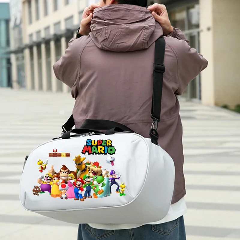 Super Mario Bros Handtasche Spiel Cartoon Charakter Grafik druck große Kapazität wasserdichte tragbare Reisetasche optional zwei Größen