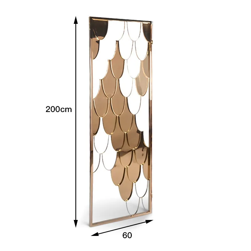 Villa stainless steel folding screen mobile partition bedroom occlusion partition