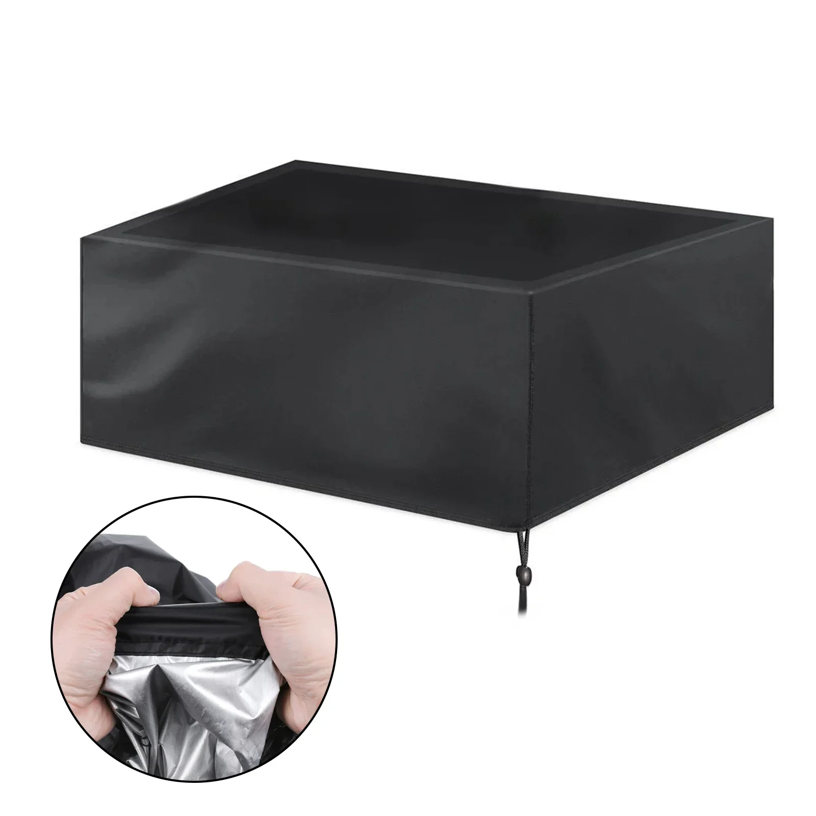 Outdoor bilhar Table Cover, alumínio chapeado Undercoating, impermeável com Drawstring Design, Proteção, 1Pc