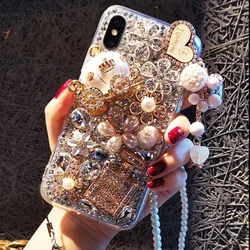 Acrylic Perfume Bottle Full of Diamonds, Bling Glitter, Luxury Phone Case for iPhone 15, 14, 13, 12, 16 Pro Max, XR, 16Plus