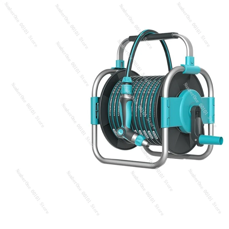 

Car Wash High-Pressure Water Gun with Hose and Storage Reel,Multi-Function Watering Cleaning Tool Household Washing Garden Use