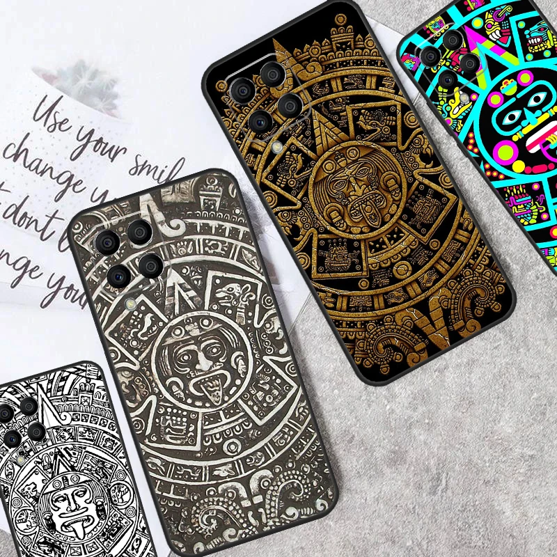 Aztec Calendar Mayan Native Stone Case For Samsung Galaxy M14 M34 M54 M21 M51 M12 M32 M52 M13 M23 M33 M53 M31s M30s M20 Coque