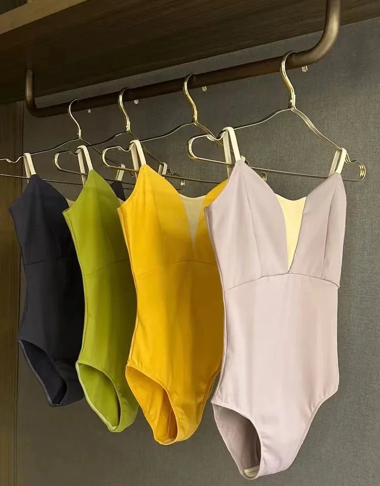 

Женский жилет для балета и танцев, новинка 2025, летний дизайн, балетные тренировочные танцевальные купальники для взрослых, гимнастический купальник, танцевальный комбинезон