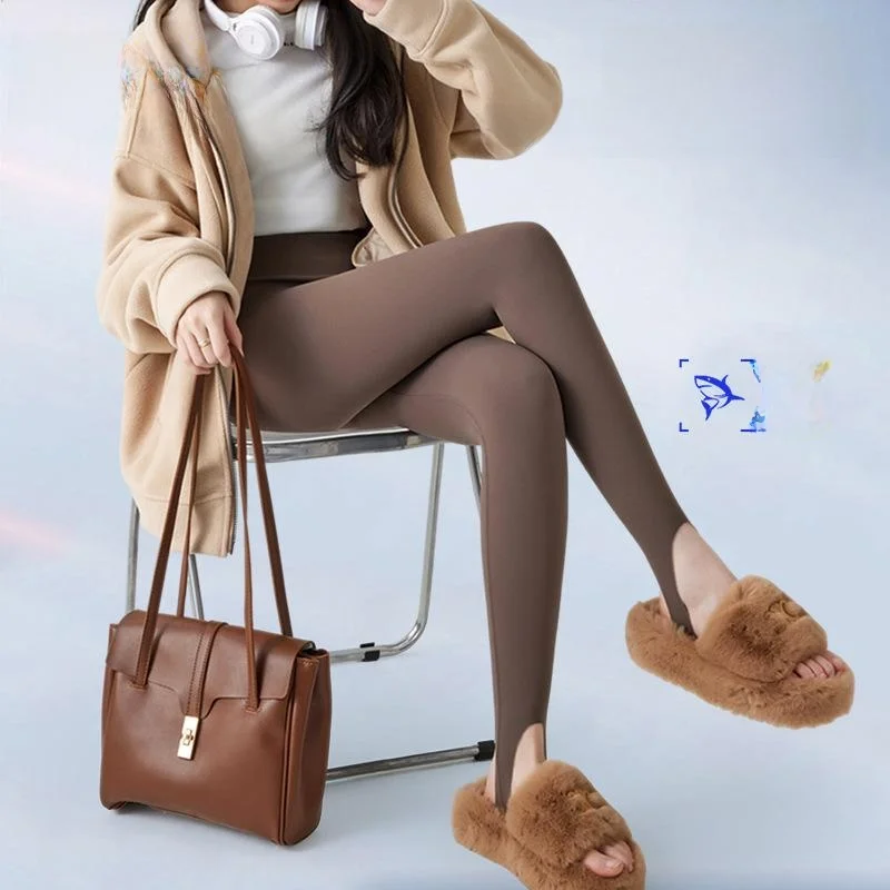 Calças femininas de yoga forradas com corte de bota, esportes, controle de barriga, levantamento de bunda, fibra de poliéster longa, calças quentes de inverno