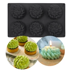 Santa Ana Flower Mousse Cake Mold 3D Succulent Soap Making Supplies Candle Silicone Round Flower Chocolate Kitchen Baking Tools