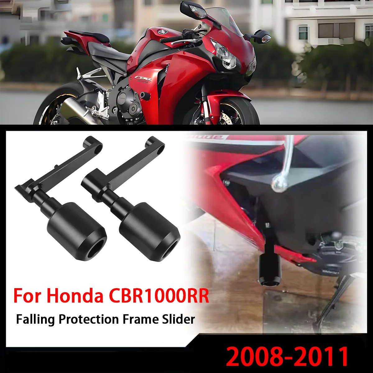 

Для Honda CBR1000RR 2008-2011 мотоциклетные слайдеры с ЧПУ, защитная защита, обтекатель, защита от падения, слайдер рамы