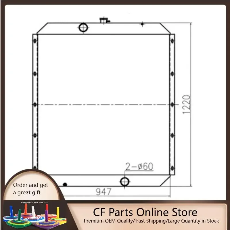 

Buy Water Tank Radiator 208-03-61350 208-03-61850 for Komatsu Excavator PC450-6 PC400-6