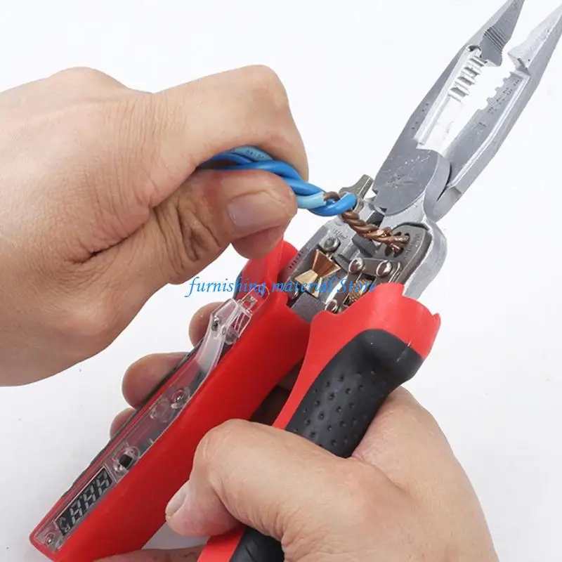 Y5GD Accurate Wire Stripping Pliers Cable Stripping Cutting Crimping Tool Equipped With Digital Display And Light for Circuit
