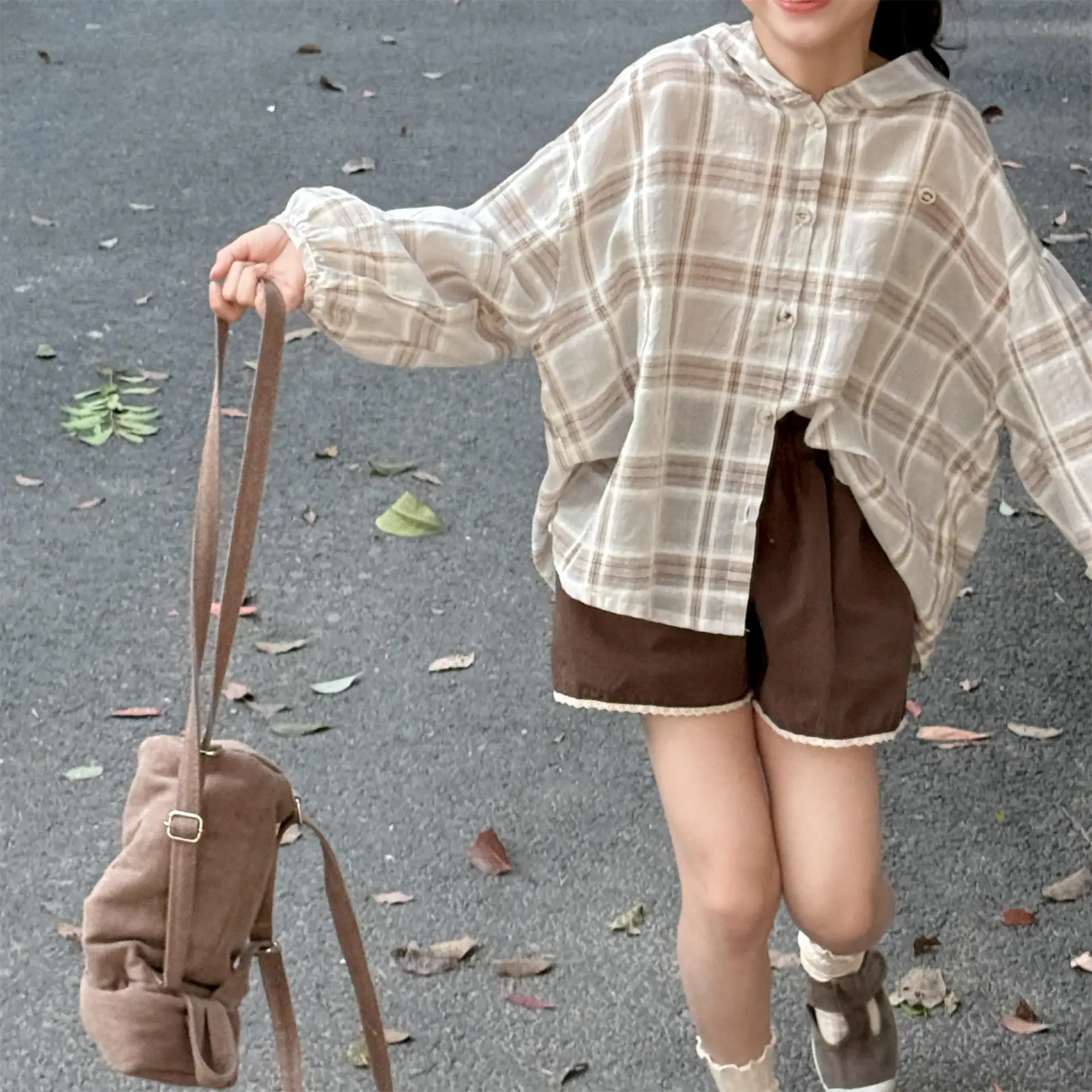 2025 Summer New Girls Long Sleeve Plaid Coat Children Sunscreen Jacket Thin Kids Boys Breathable Cardigan Baby Hooded Jacket