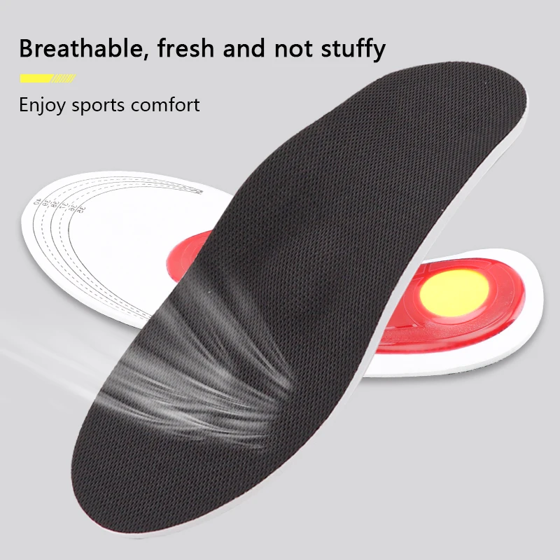 1Pair Arch Support Plantar Fasciitis Shoes Insoles Flat Foot Orthopedic Insole Men Women EVA Shock absorbing Non slip Shoe Pads