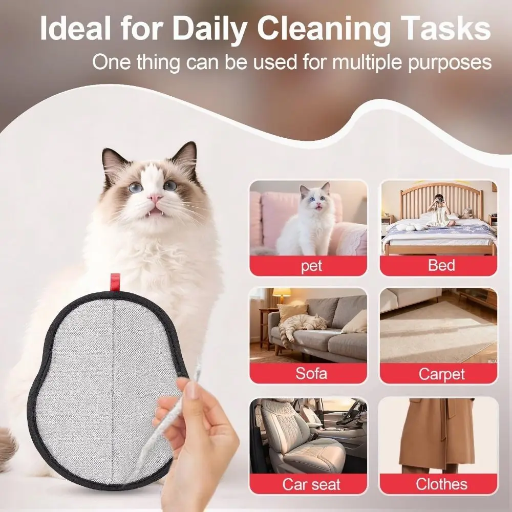 

Cloth Pet Hair Removal Glove Hangable Reusable 5-Finger Grooming Cleaner with Massage Function Dog Animal Hair Remover Tool