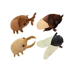 Stuning Prosopocoilus Giraffa Trees Cicada Plush Toys Fun Prank Trypanosoma Stag Beetle Rhinoceros Beetles Insect Dolls