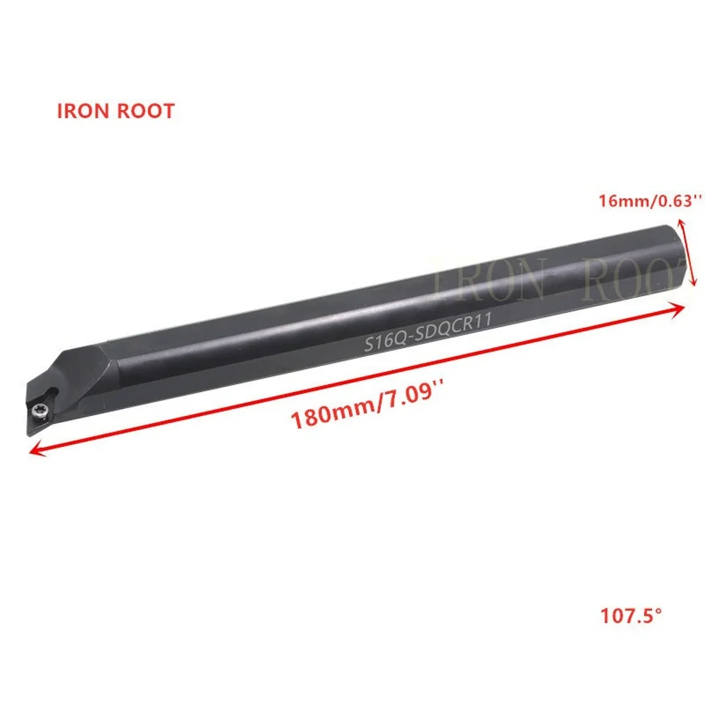 IRON ROOT S16Q-SDQCR11,S16Q-SDQCL11,S20R-SDQCR11,S25S-SDQCR11,CNC Lathe Internal Turning Tool Holder Boring Bar For DCMT11T308