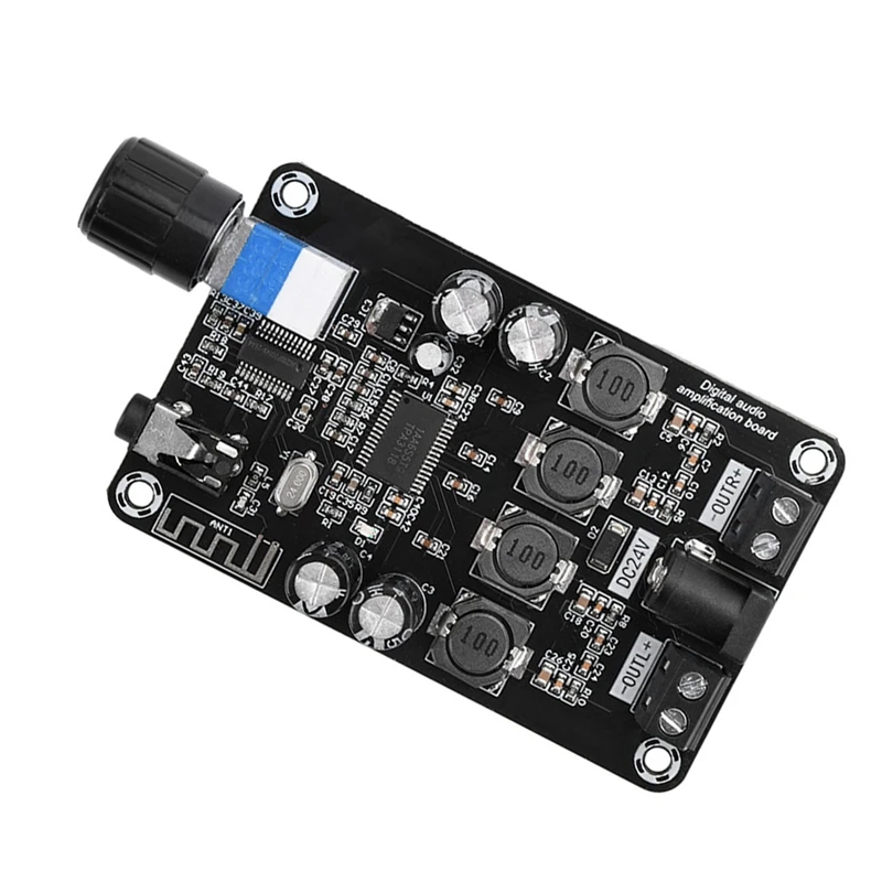 クラスDアンプモジュール,Bluetooth 5.0,オーディオアンプ,調整可能な音量,hifiステレオ,DC 12v-24v,50w x 2