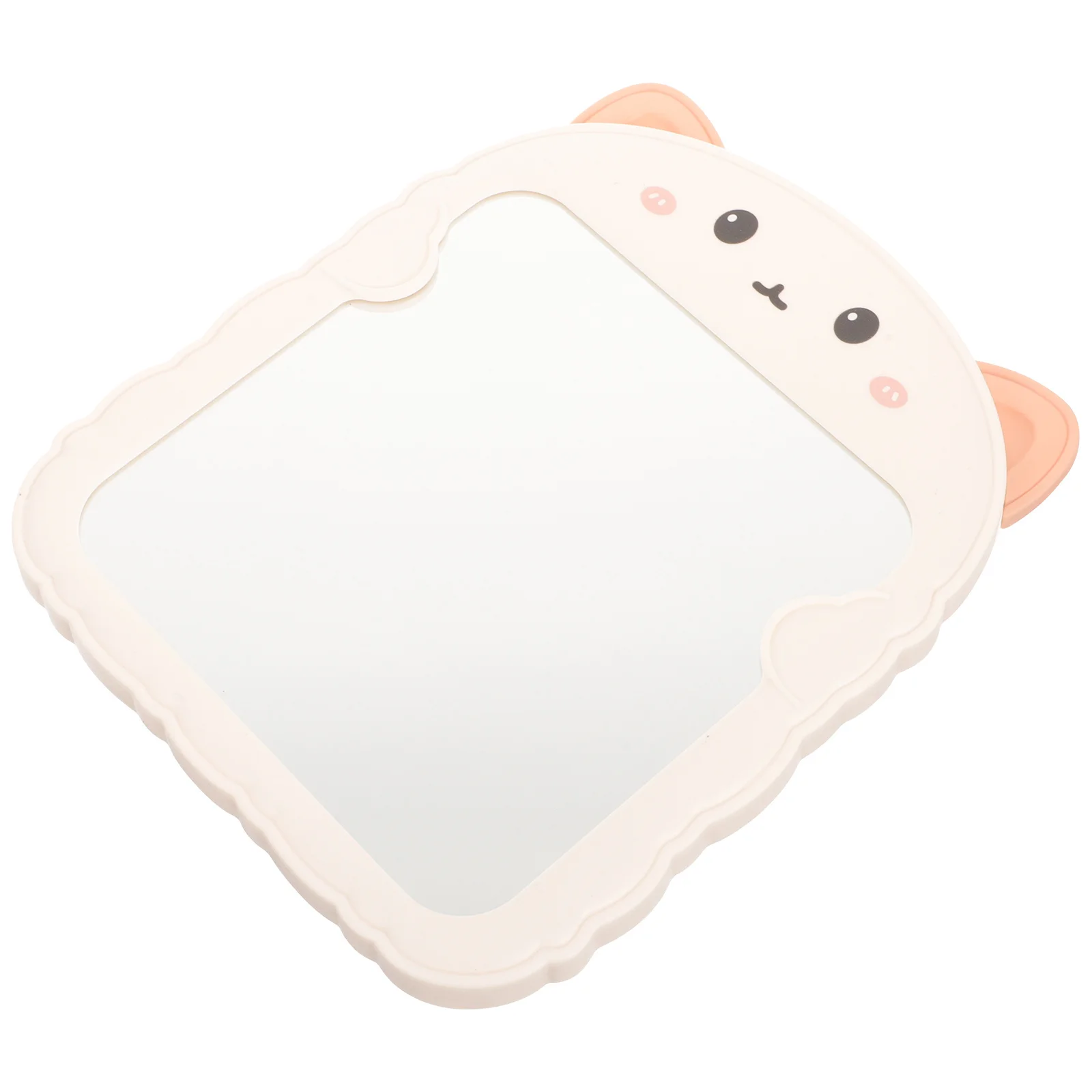 かわいいクマ耳折りたたみ式化粧鏡、携帯用バニティデスクトップトラベルミラー、日常使いに