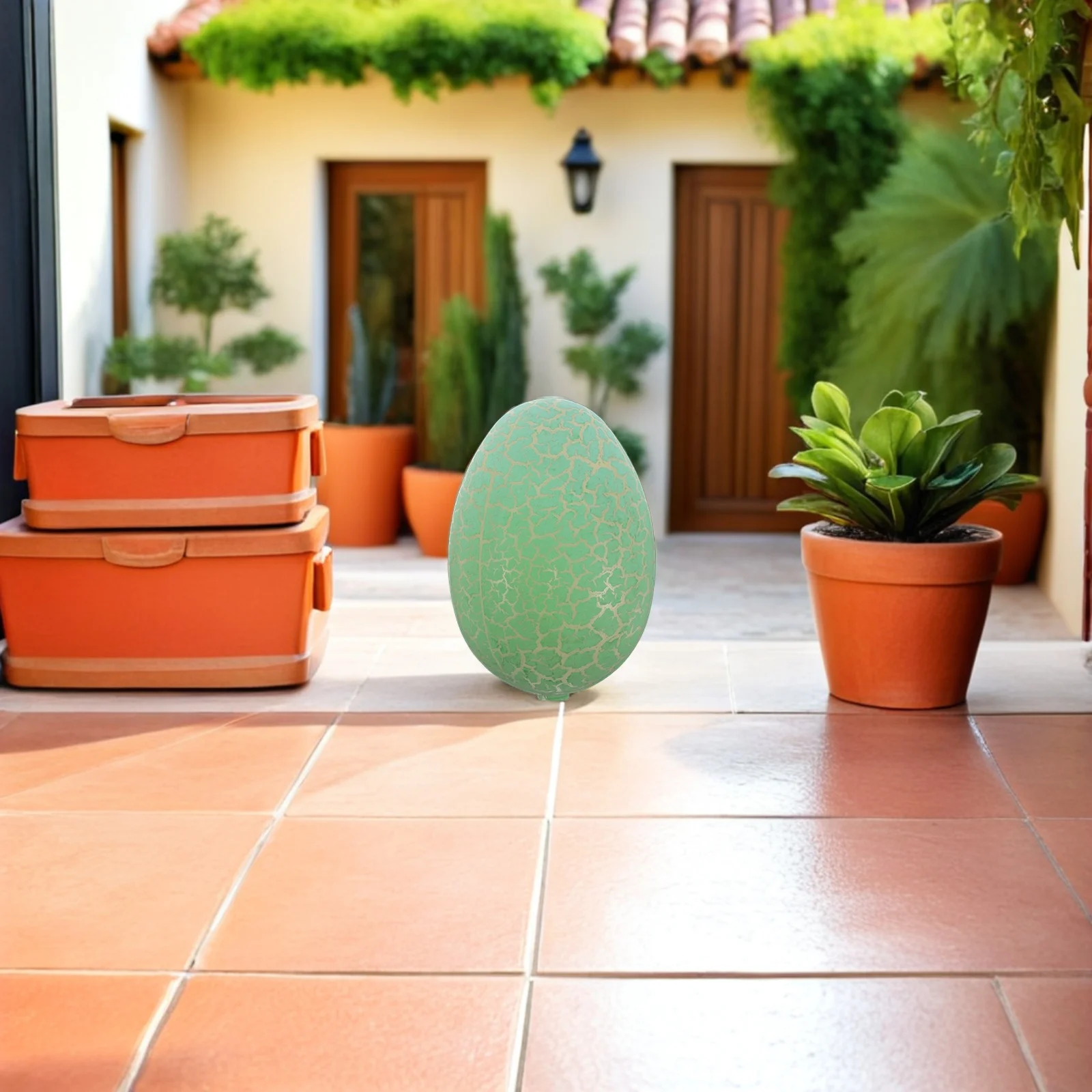 

Easter Egg Garden Light Accessories - Colored Crackled Solar Lamp Cover for Outdoor Pathway Patio Festive Lighting Decoration
