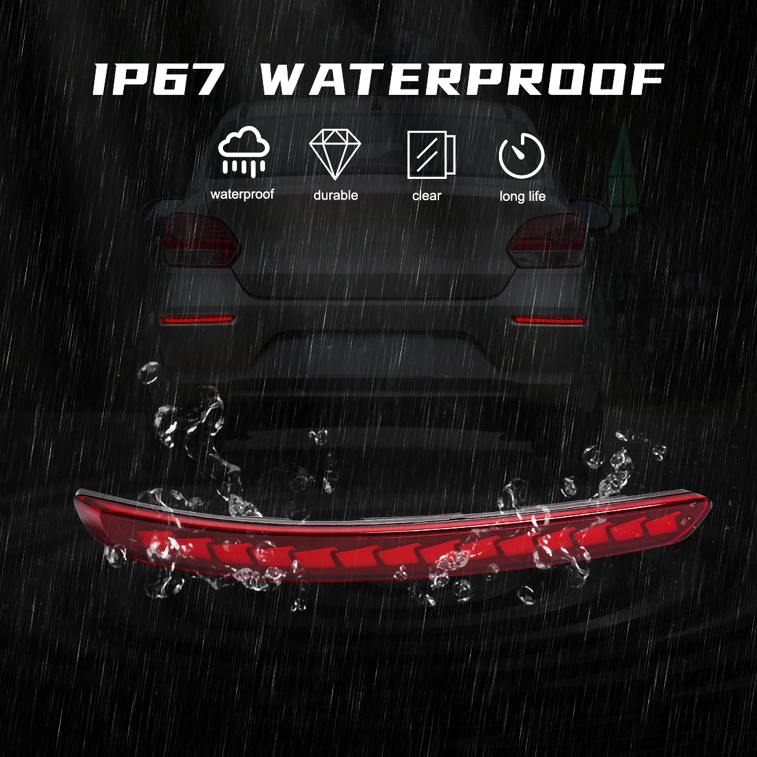 LED Rear Bumper Reflector Lights For Kia PEGAS 2016 2017 2018 2019 2020 2021 2022 Running Brake Dynamic Turn Signal Lamps 12V