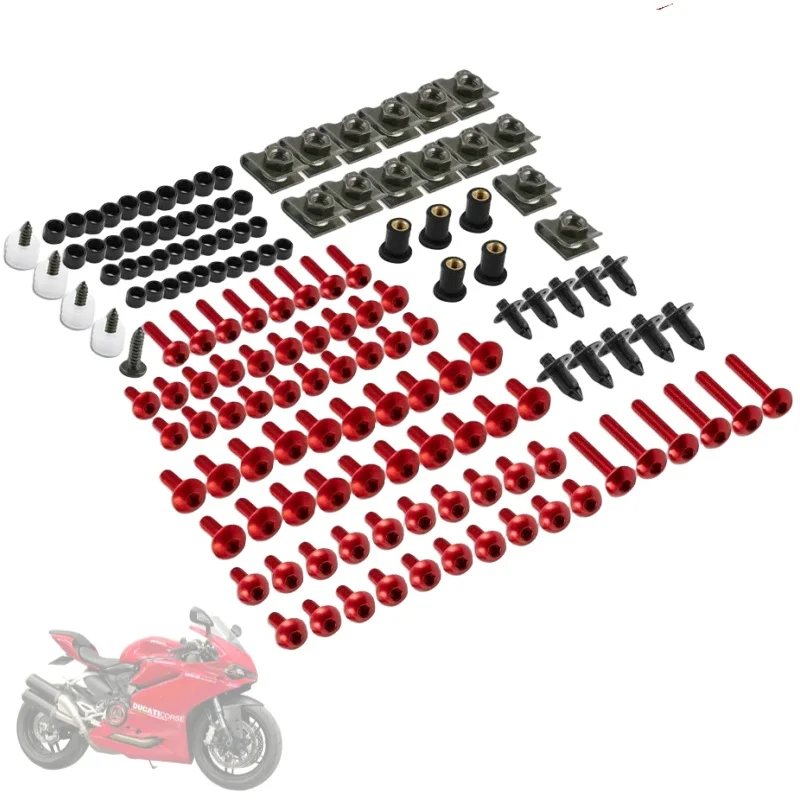 190PCS Body Fairing Bolt Screw For Ducati Monster 400 600 620 696 750 796 S2R Multistrada 1000 1100 1200 749 999 848 1098 1198