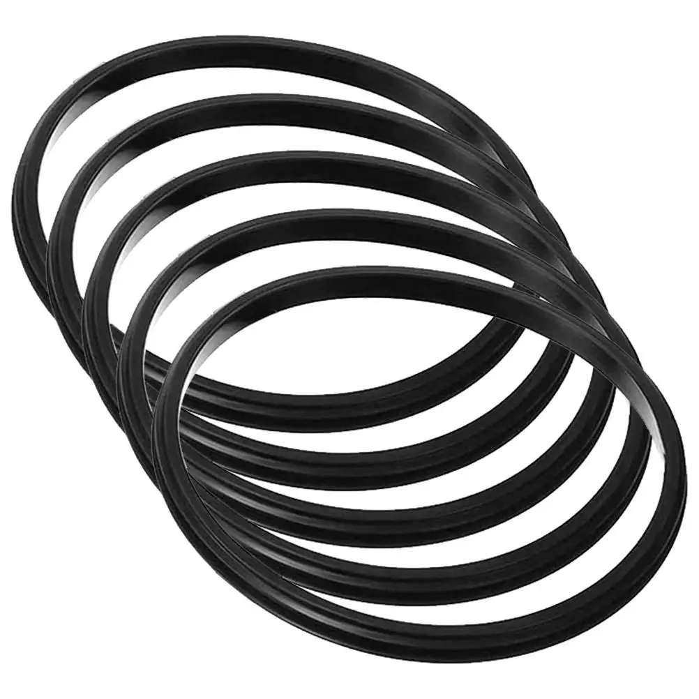 

5 Pcs Insulated Cup Sealing Silicone Lid Vacuum Flask Supplies Black Heat Resistant Leak Proof Bottle Accessories Stainless