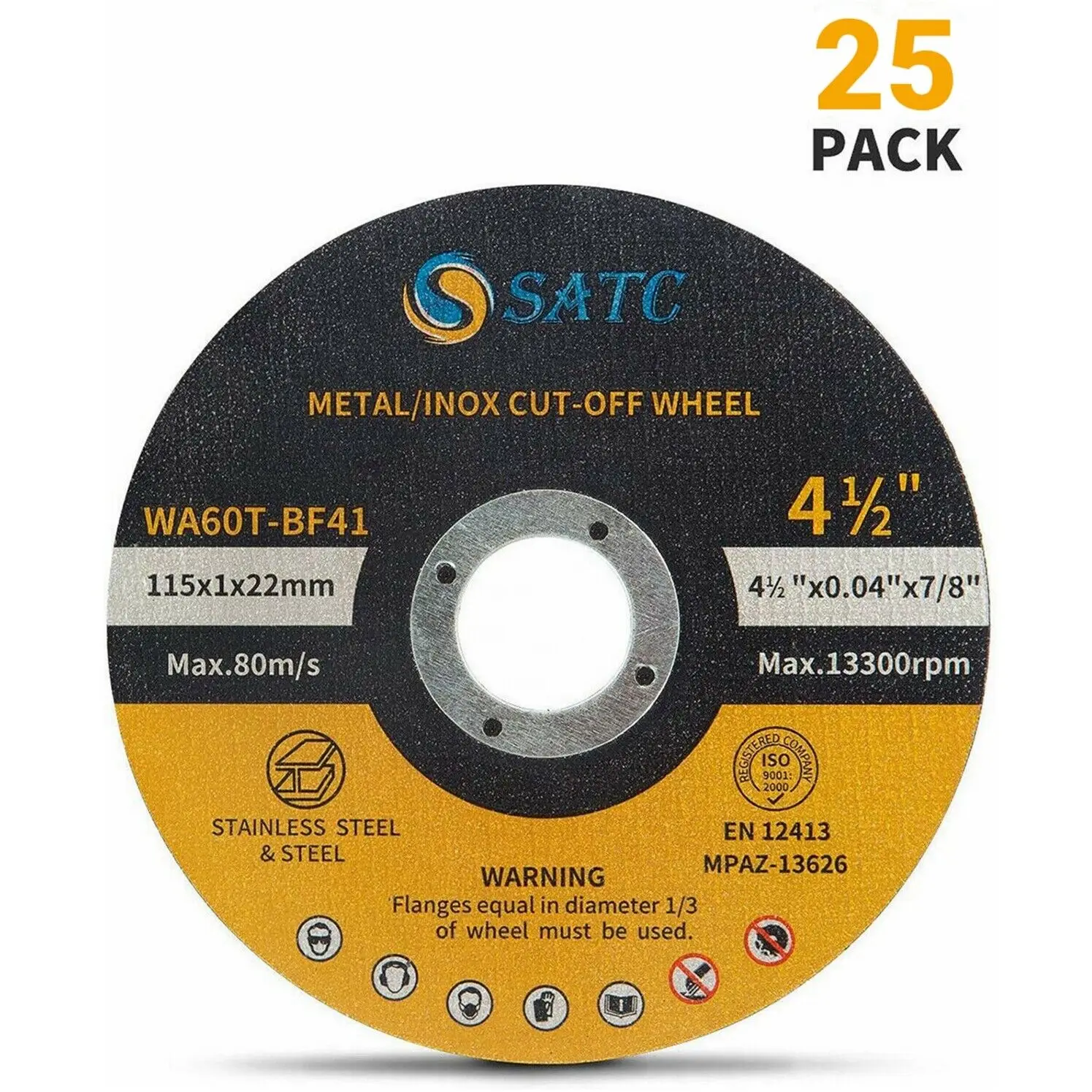 25pcs-set 20sets-carton Reinforced Cut-Off Wheels 4.5