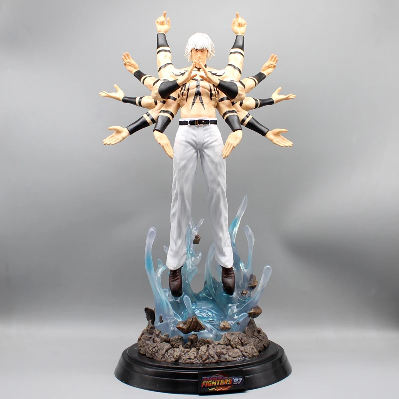 46cm Street Fighter Figure Orochi Figure With Light Orochi Figurine Detachable Standing Posture Ornament Anime Periphery Gift