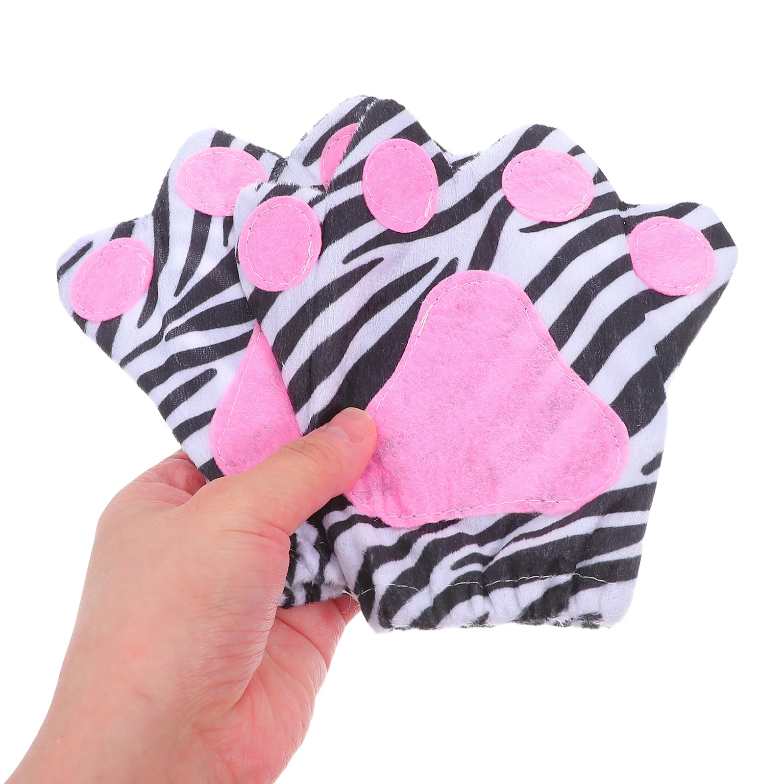 

1Set Zebra Costume Headband Bow Tie Gloves Tail Kit Kids Toddler Animal Headwear Halloween Party Cosplay Accessories